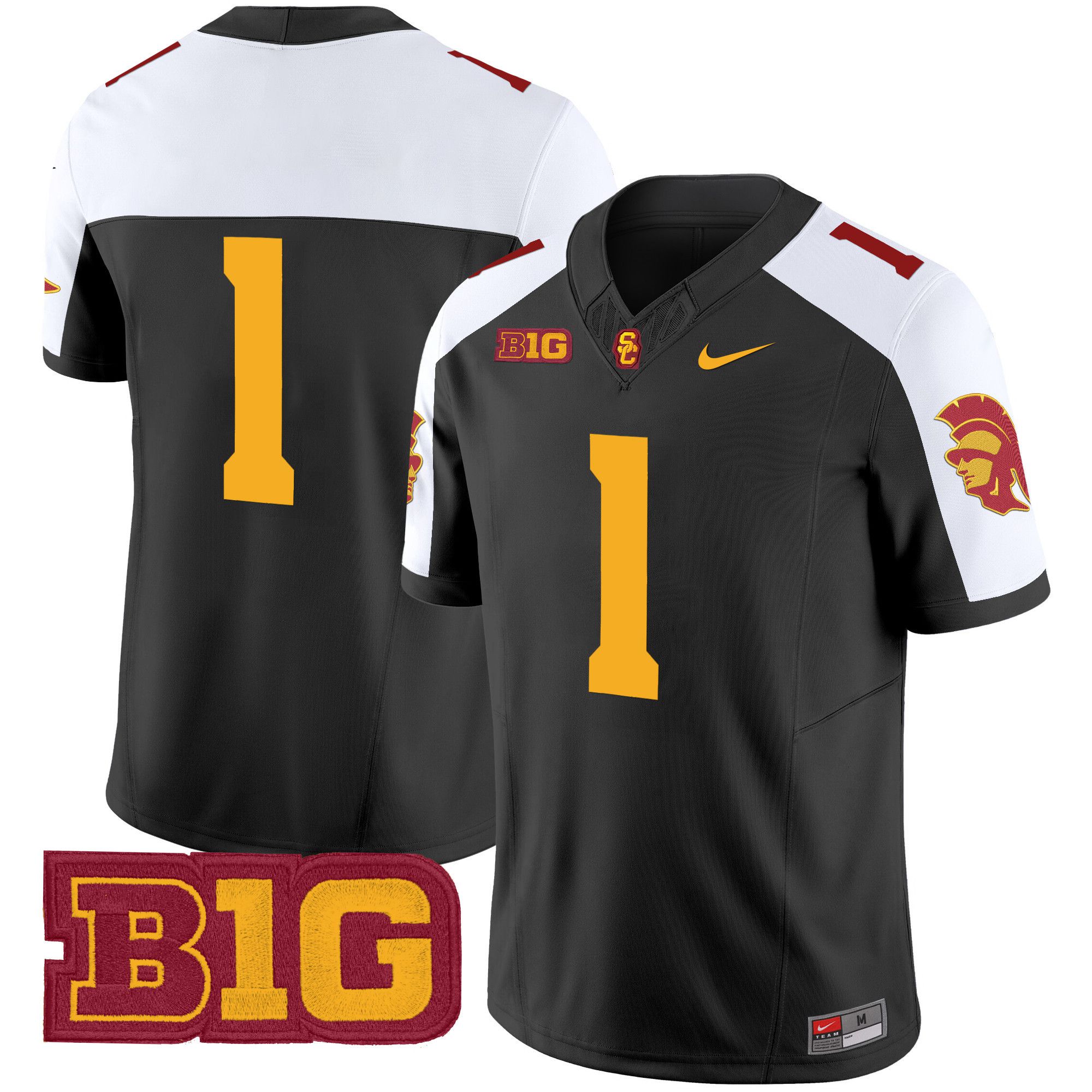 Men USC Trojans #1 No Name Black Nike 2024 Vapor Limited NCAA Jersey->ncaa teams->NCAA Jersey